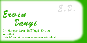 ervin danyi business card